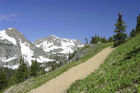 dirt path along mountainside